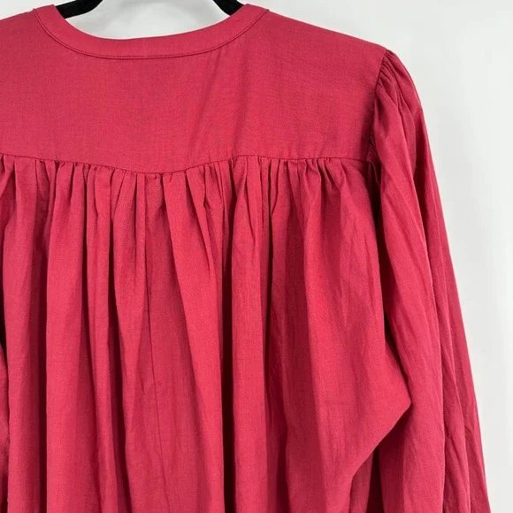 Puff Long Sleeve Banded Collar Neck Blouse Universal Thread Cottagecore XL NWT - Picture 10 of 13